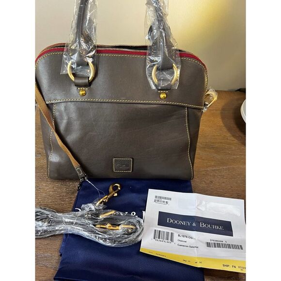 Dooney & Bourke Florentine Leather Cameron In color Charcoal - Picture 6 of 14